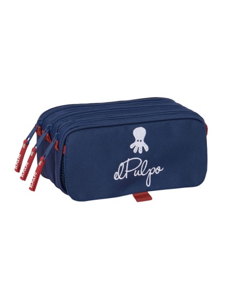 Trousse Fourre-Tout Triple El Pulpo Blue marine 21,5 x 10 x 8 cm