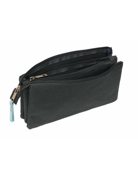 Trousse Fourre-Tout Triple El Pulpo   Gris 22 x 12 x 3 cm