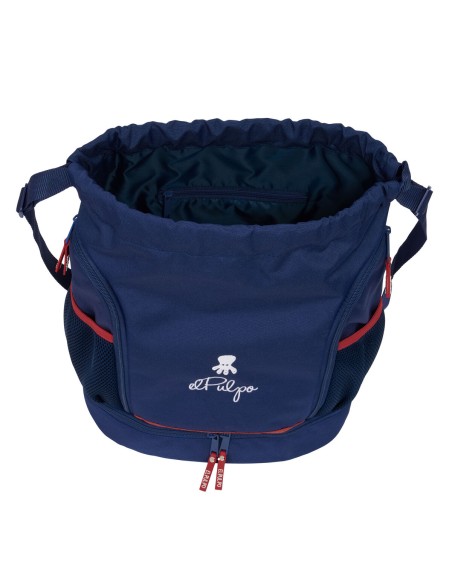 Sac à dos serré par des ficelles El Pulpo Blue marine 35 x 40 x 1 cm