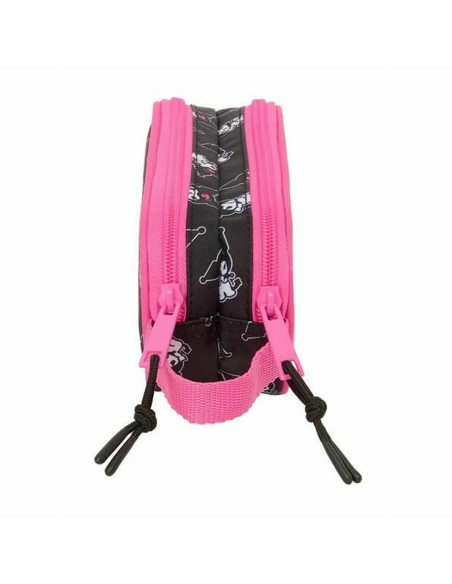 Trousse Fourre-Tout Double Kuromi Noir Fuchsia 21 x 8 x 6 cm