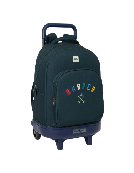 Cartable à roulettes Harper & Neyer Blue marine 33 x 45 x 22 cm