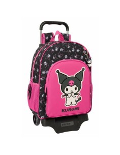 Cartable à roulettes Kuromi Noir Fuchsia 33 x 42 x 14 cm