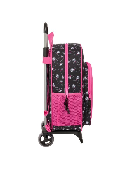Cartable à roulettes Kuromi Noir Fuchsia 33 x 42 x 14 cm