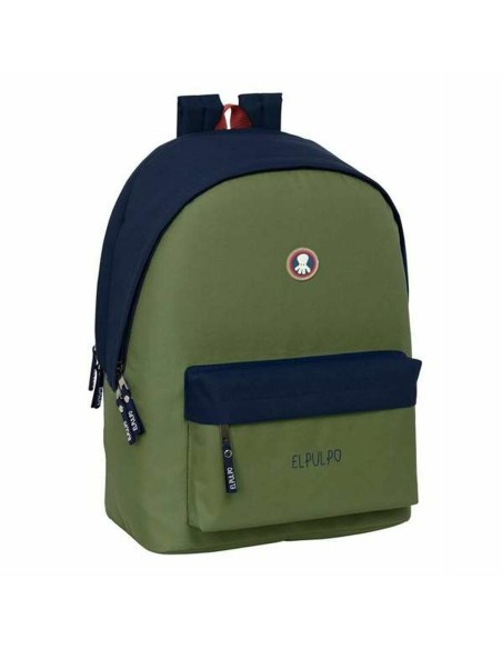 Cartable El Pulpo   Blue marine Kaki 31 x 44 x 18 cm