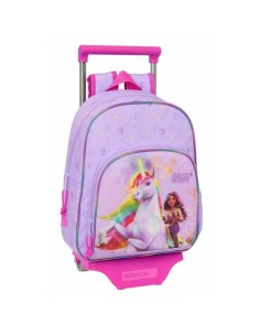 Cartable à roulettes Unicorn Academy Lila 28 x 34 x 10 cm