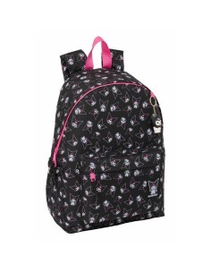 Cartable Kuromi Noir Fuchsia 31 x 43 x 13 cm