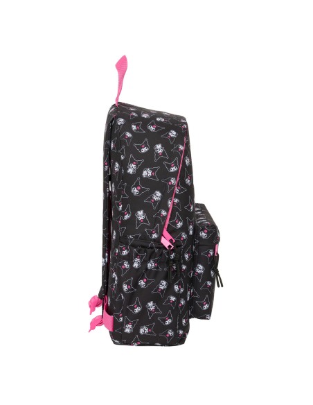Cartable Kuromi Noir Fuchsia 31 x 43 x 13 cm