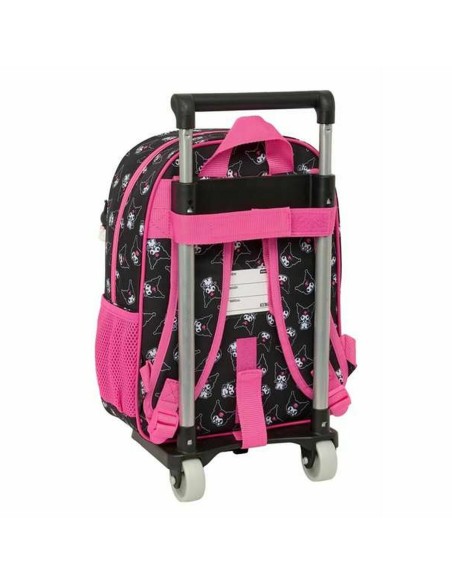Cartable à roulettes Kuromi Noir Fuchsia 26 x 11 x 67 cm 26 x 34 x 11 cm