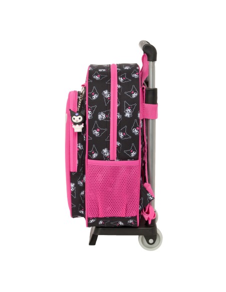 Cartable à roulettes Kuromi Noir Fuchsia 26 x 11 x 67 cm 26 x 34 x 11 cm