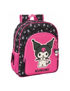 Cartable Kuromi Noir Fuchsia 32 x 38 x 12 cm