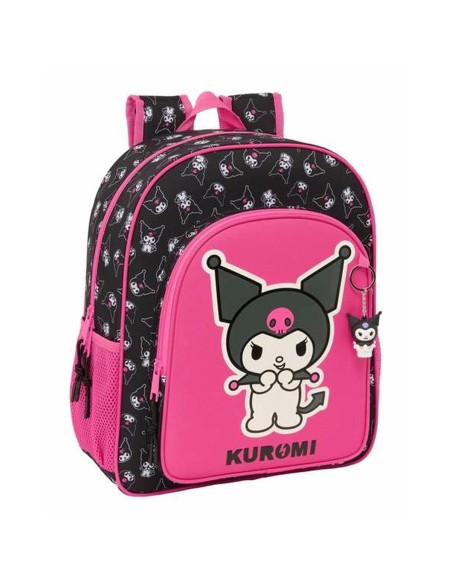 Cartable Kuromi Noir Fuchsia 32 x 38 x 12 cm