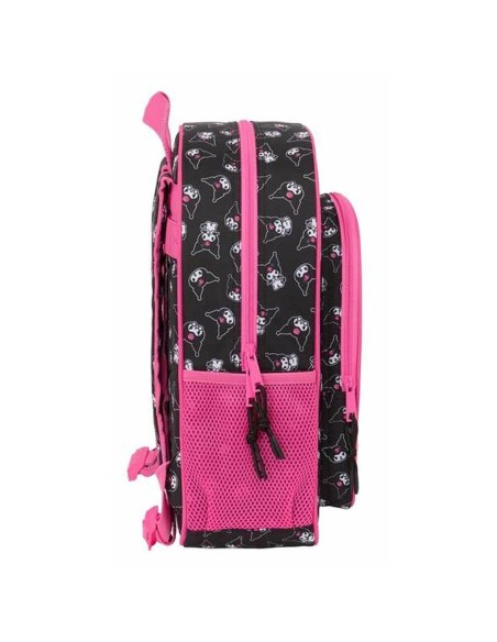 Cartable Kuromi Noir Fuchsia 32 x 38 x 12 cm