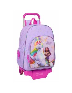 Cartable à roulettes Unicorn Academy Lila 33 x 42 x 14 cm