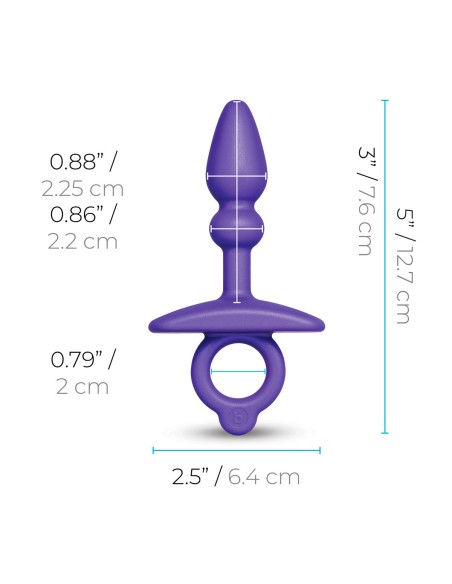 Plug Anal B-Vibe Violet (7,6 cm)