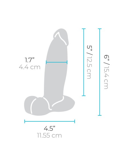 Gode réaliste B-Vibe Silicone (12,6 CM)