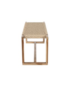 Banquette Home ESPRIT Marron Fibre synthétique Fibre bois de teck 120 x 40 x 45 cm 2