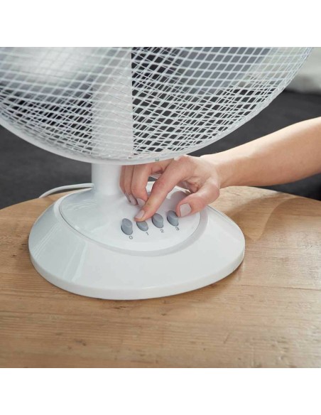 Ventilateur de Bureau Black & Decker ES9440030B Blanc Noir 40 W