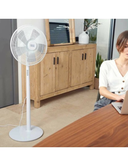 Ventilateur sur Pied Black & Decker ES9440020B Blanc 60 W