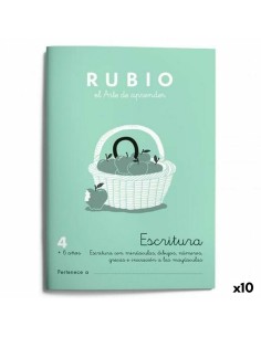 Cahier d'écriture et de calligraphie Rubio Nº 4 A5 Espagnol 20 Volets (10 Unités)