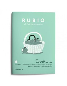 Cahier d'écriture et de calligraphie Rubio Nº 4 A5 Espagnol 20 Volets (10 Unités) 2