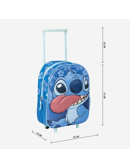 Cartable 3D avec roulettes Stitch