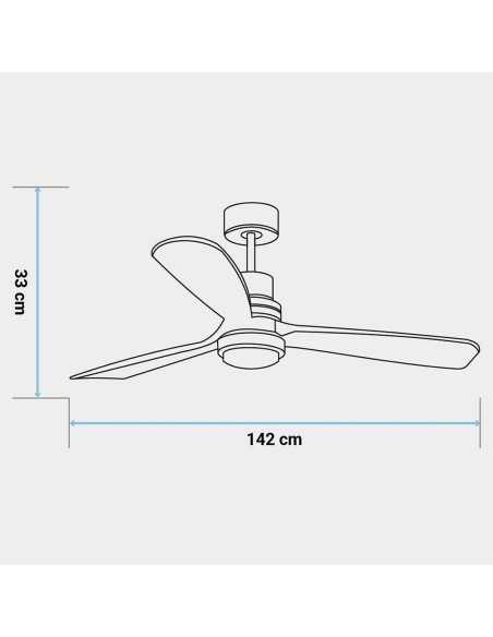 Ventilateur de Plafond Universal Blue 268-UVT1316-21 70W (142 cm)