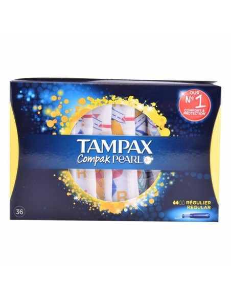 Pack de Tampons Pearl Regular Tampax Tampax Pearl Compak (36 uds) 36 Unités