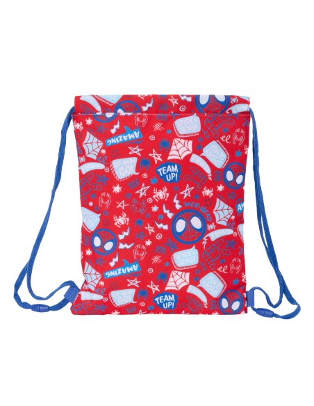 Sac à dos serré par des ficelles Spider-Man Rescue Bleu Rouge 26 x 34 x 1 cm