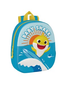 Cartable Baby Shark 3D 27 x 33 x 10 cm Bleu