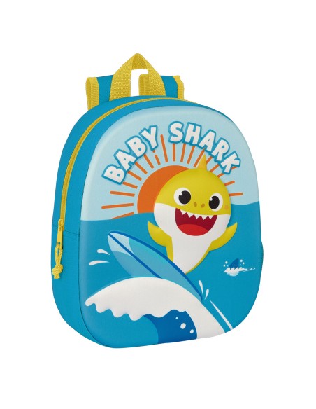 Cartable Baby Shark 3D 27 x 33 x 10 cm Bleu