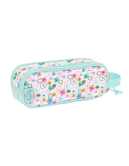 Trousse Fourre-Tout Double Peppa Pig Cosy corner Bleu clair (21 x 8 x 6 cm)