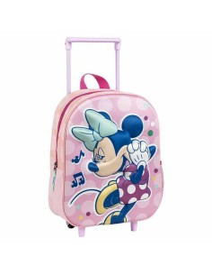 Cartable 3D avec roulettes Minnie Mouse Rose 25,0 x 31,0 x 10,0 cm
