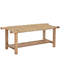 Banquette Home ESPRIT Corde Bois de manguier 127 x 41 x 47 cm
