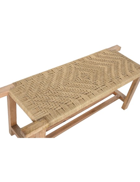 Banquette Home ESPRIT Corde Bois de manguier 127 x 41 x 47 cm