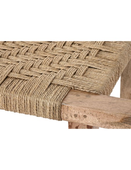 Banquette Home ESPRIT Corde Bois de manguier 127 x 41 x 47 cm