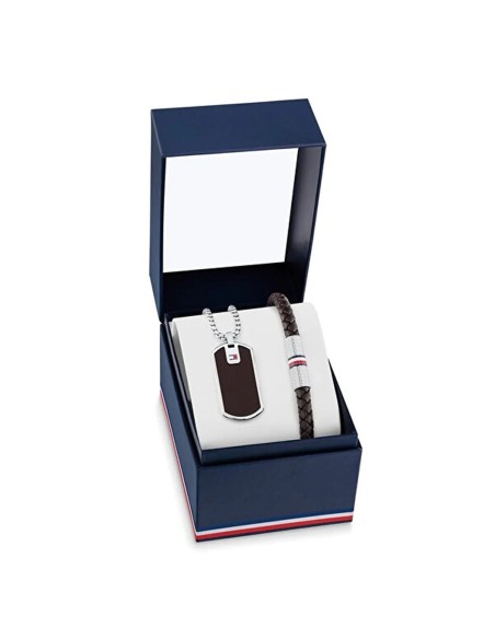 Ensemble Collier et Bracelets Tommy Hilfiger 2770169 Marron Noir
