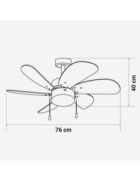Ventilateur de Plafond Universal Blue 2016-UVT1356