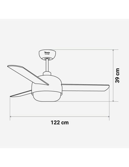 Ventilateur de Plafond Universal Blue 2004-UVT1346-23 Ø 122 cm