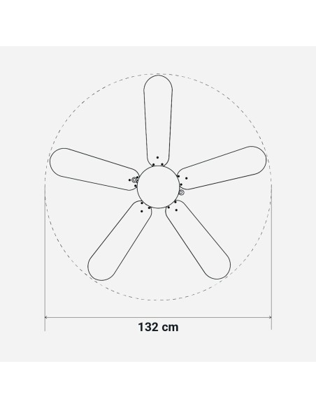 Ventilateur de Plafond Universal Blue 2017-UVT1357 Ø 132 cm