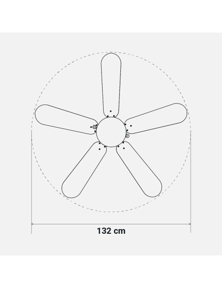Ventilateur de Plafond Universal Blue 2017-UVT1357 Ø 132 cm