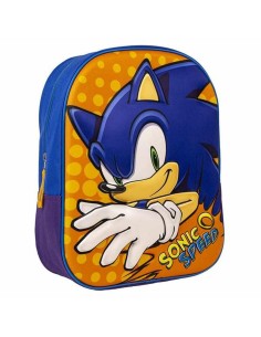 Cartable 3D Sonic Bleu 25 x 31 x 9 cm Orange