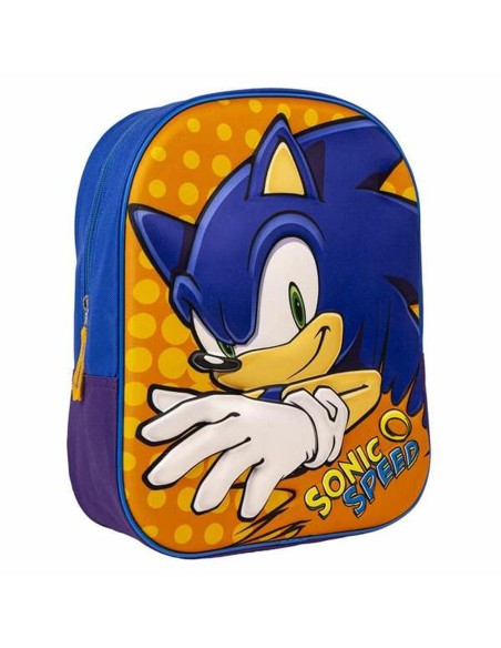Cartable 3D Sonic Bleu 25 x 31 x 9 cm Orange