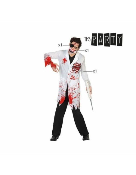 Déguisement pour Adultes Th3 Party Blanc Assassin (3 Pièces)