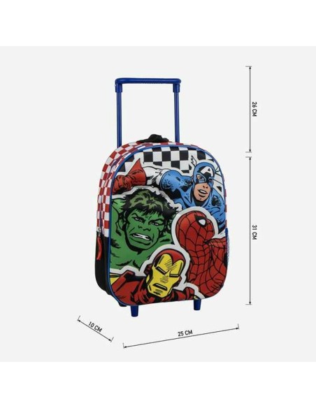 Cartable 3D avec roulettes The Avengers 25,0 x 31,0 x 10,0 cm