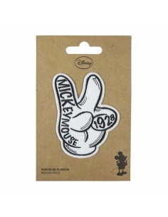 Patch Mickey Mouse   Blanc 9,5 x 14,5 cm