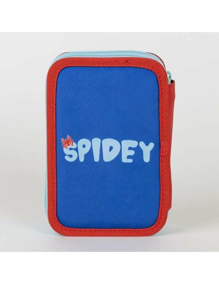 Trousse d'écolier Spidey Bleu 12,5 x 19,5 x 4,5 cm
