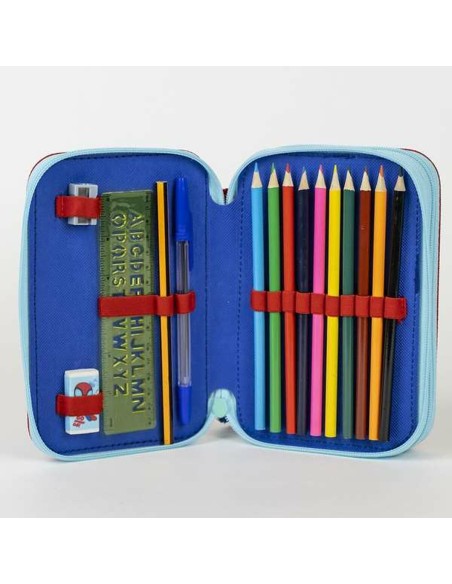 Trousse d'écolier Spidey Bleu 12,5 x 19,5 x 4,5 cm