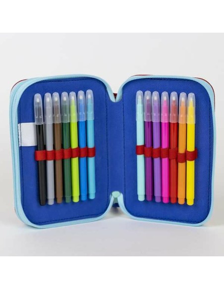 Trousse d'écolier Spidey Bleu 12,5 x 19,5 x 4,5 cm