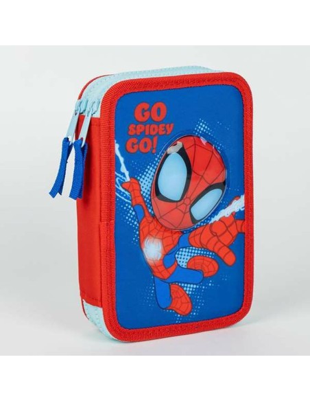 Trousse d'écolier Spidey Bleu 12,5 x 19,5 x 4,5 cm