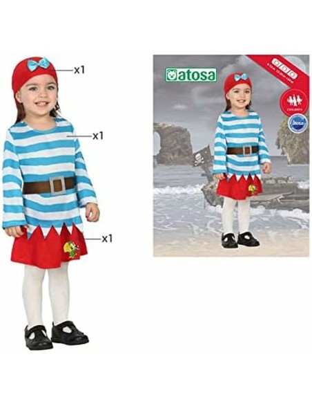 Déguisement pour Bébés Th3 Party Multicouleur Pirates (3 Pièces)